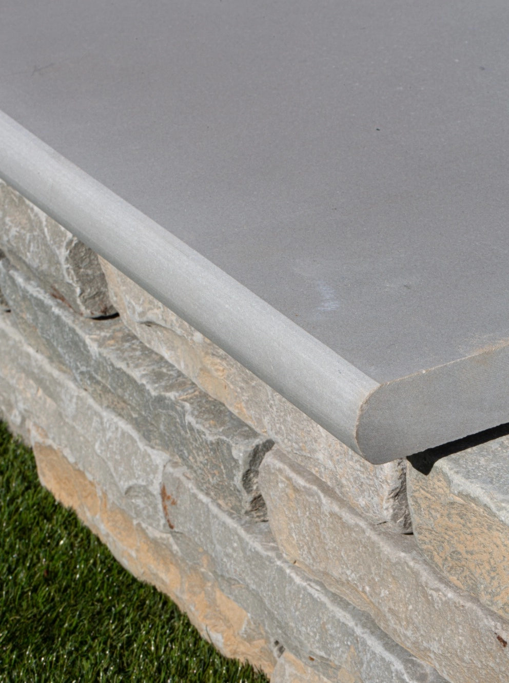 Kandla Grey Sawn and Honed Smooth Bullnose Steps Indian Sandstone 900mm x 350mm x 30mm