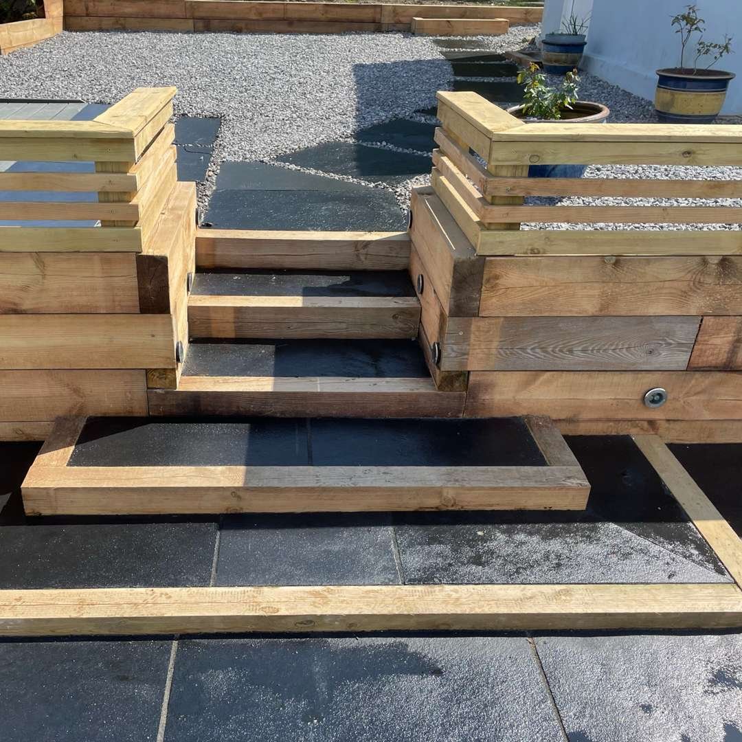 Black Limestone - Paving Slabs – 600mm x 900mm – 25mm Calibrated