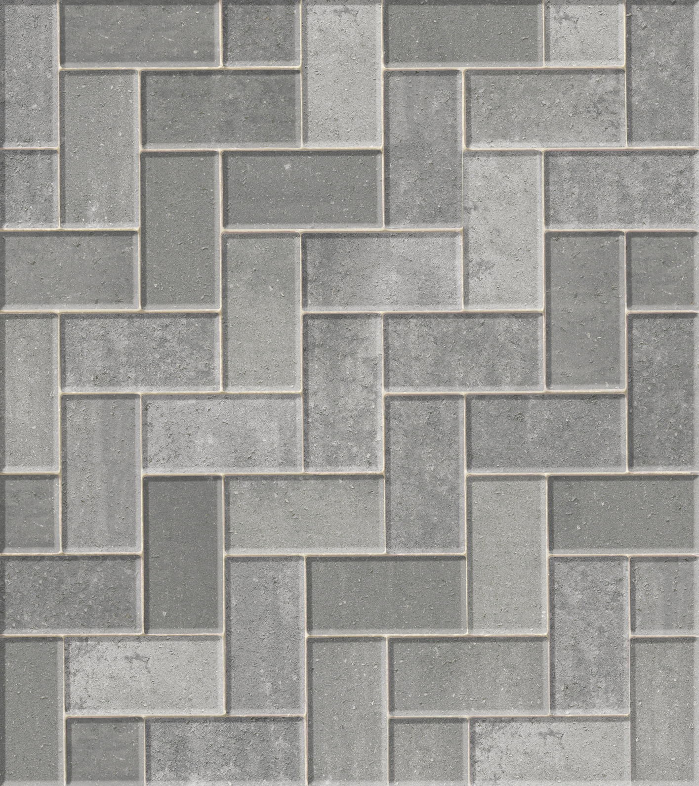 Brett Block Paving 50mm Brick Pavior - Silver Haze (1x 8.48m2 Pack) 424 Blocks