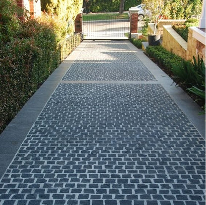 Black Limestone Cobble Setts 100mm x 100mm x 40/60mm