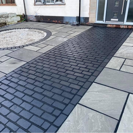 Black Limestone Cobble Setts 200mm x 100mm x 40/60mm