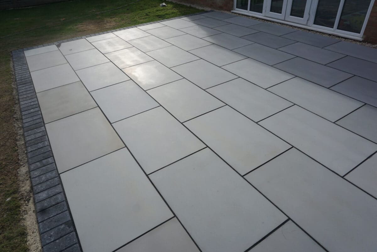 Kandla Grey Sawn and Honed - Indian Sandstone Paving Slabs – 600mm x 900mm – 20mm