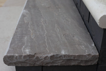 Kandla Grey Riven Bullnose Steps Indian Sandstone 900mm x 350mm x 30mm