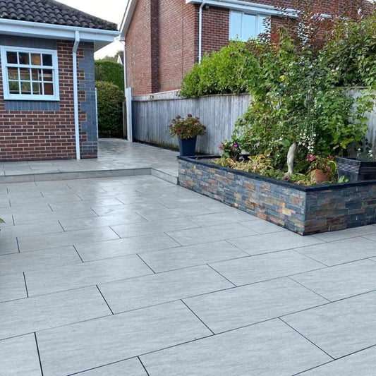 Quartz Grey Porcelain Paving Tiles - 600x900 - 20mm