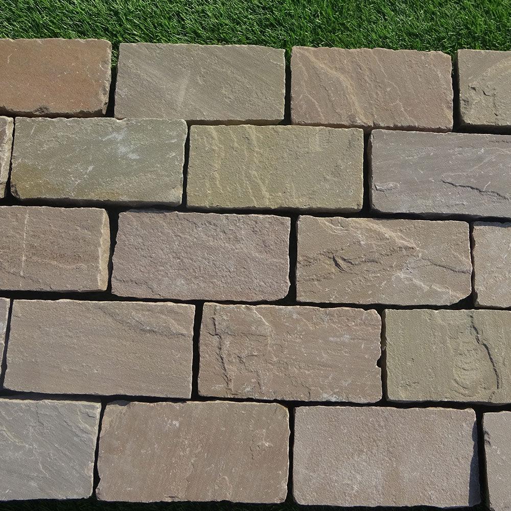 Raj Green Cobble Setts 200mm x 100mm x 40/60mm