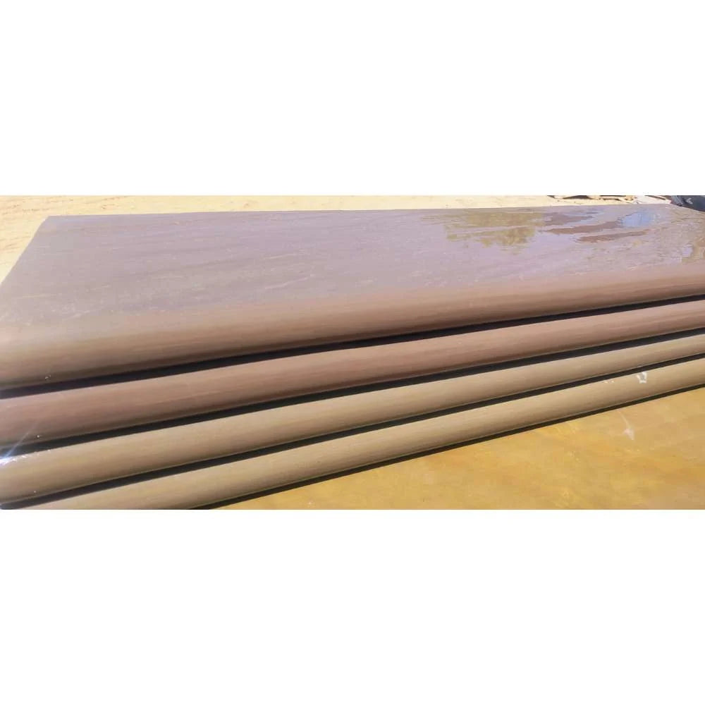 Raj Green Sawn and Honed Smooth Bullnose Steps Indian Sandstone 900mm x 350mm x 30mm