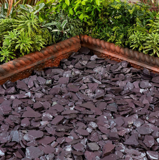 Plum Slate 40mm Decorative Slate Chippings 20kg Bag / 850kg Bulk Bag