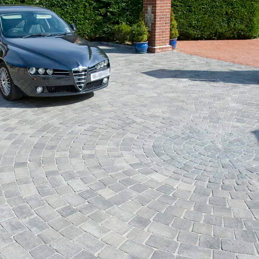 Brett Block Paving 50mm Alpha Trio Brick Pavior - Silver Haze (1x 8.92m2 Pack) 404 Blocks