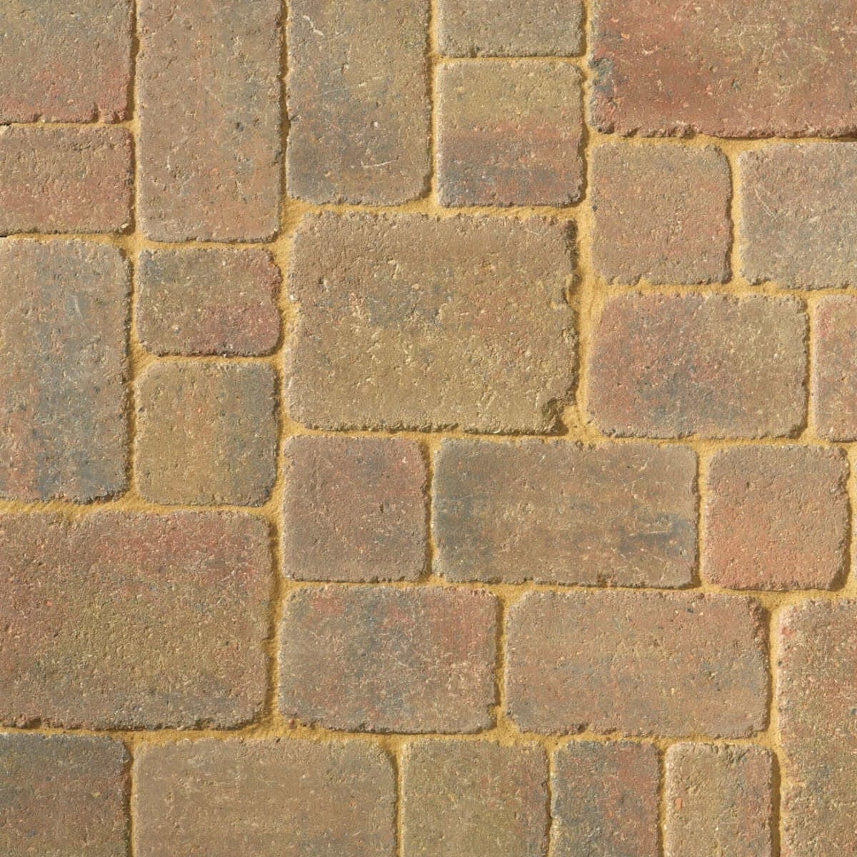 Brett Block Paving 50mm Alpha Trio Pavior - Autumn Gold (1x 8.92m2 Pack) 404 Blocks
