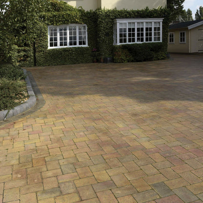 Brett Block Paving 50mm Alpha Trio Pavior - Autumn Gold (1x 8.92m2 Pack) 404 Blocks