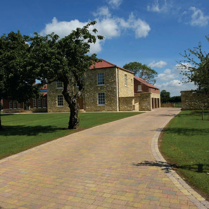 Brett Block Paving 50mm Alpha Trio Pavior - Autumn Gold (1x 8.92m2 Pack) 404 Blocks