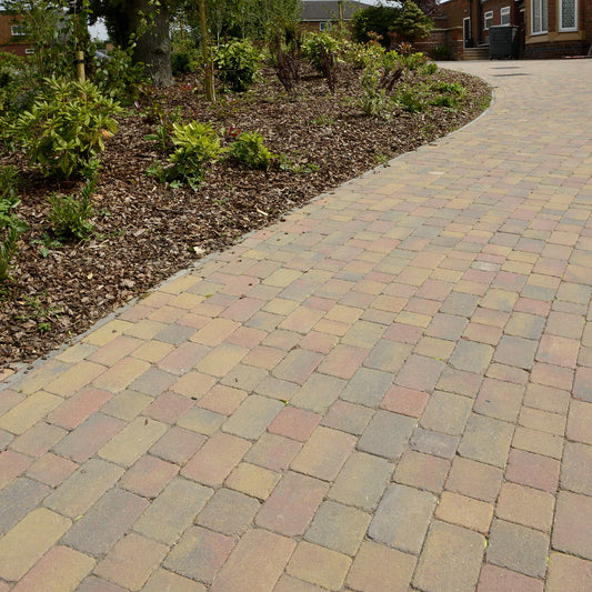 Brett Block Paving 50mm Alpha Trio Pavior - Autumn Gold (1x 8.92m2 Pack) 404 Blocks