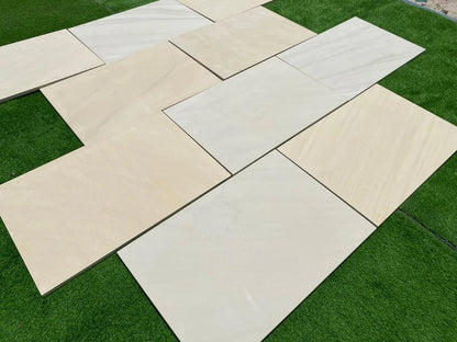 Fossil Mint Sawn and Honed - Indian Sandstone Paving Slabs – 600mm x 900mm – 20mm (Copy)