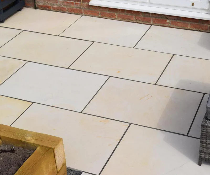 Fossil Mint Sawn and Honed - Indian Sandstone Paving Slabs – 600mm x 900mm – 20mm (Copy)