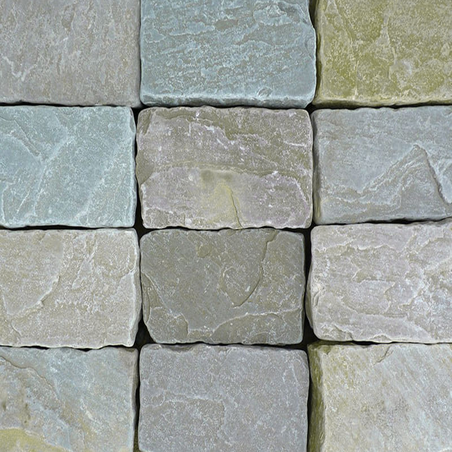 Raj Green Cobble Setts 200mm x 100mm x 40/60mm