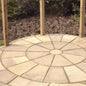 Camel Buff Indian Sandstone 3m Circle – Riven – 22mm